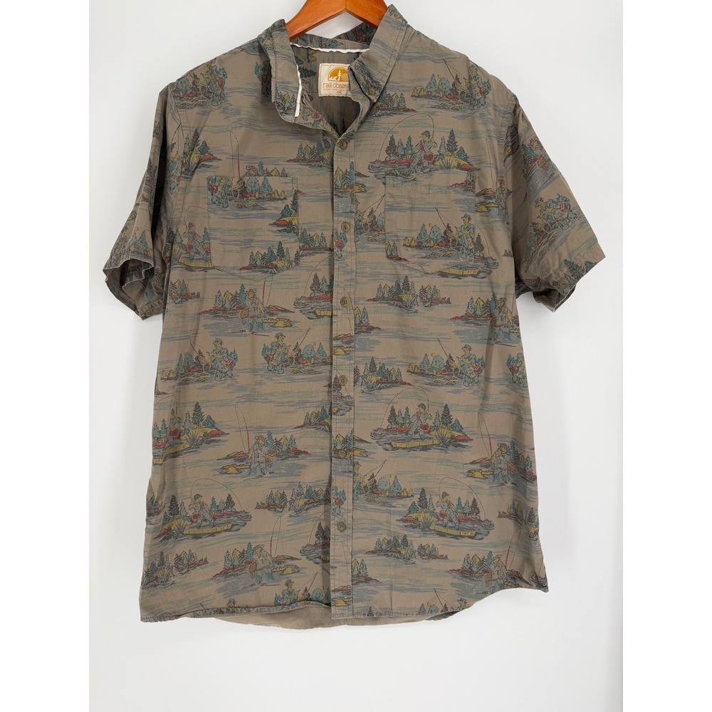 Reel Obsession Mens Shirt 2XL Fishing Outdoors Gorpcore Cabincore Camping